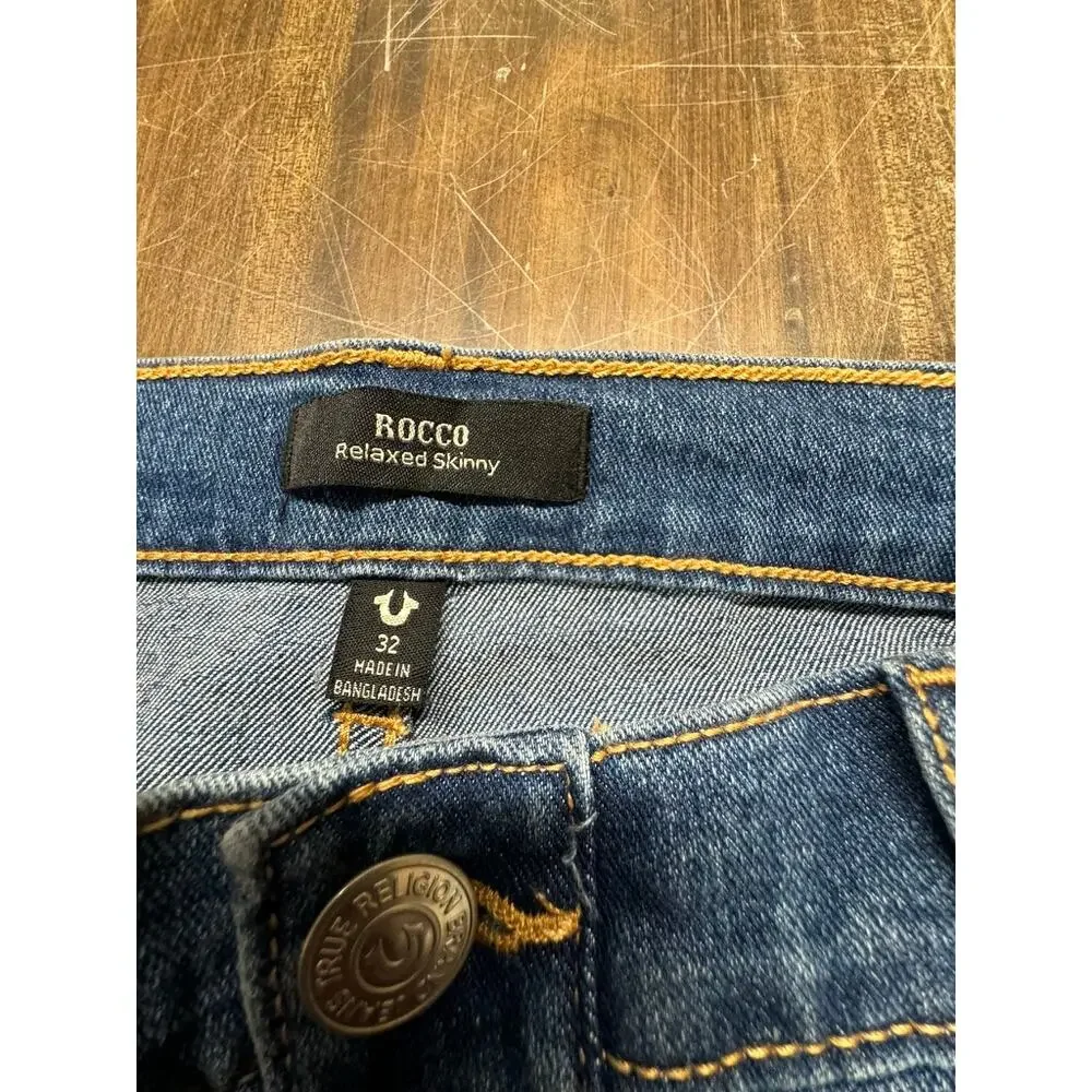 NWT!! True Religion Jeans, ROCCO Relaxed Skinny W32 x 32 Inseam‎